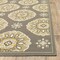 Homeroots 9 x 13 ft. Grey Gold Floral Medallion Discs Indoor & Outdoor Area Rug 384204 - alternate 4